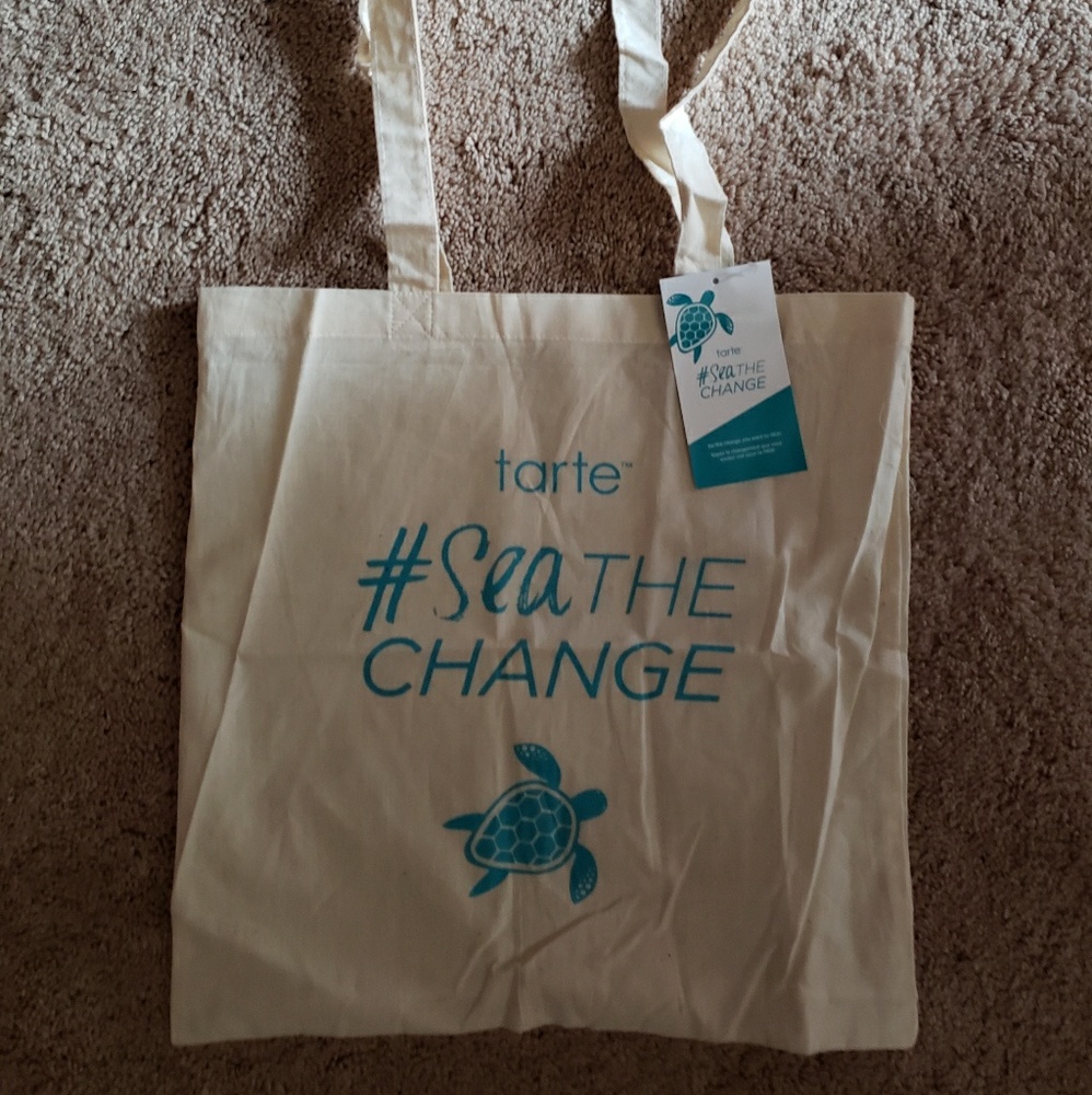 Sea the change tarte makeup totes bag